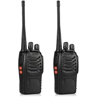 Mob Electro Walkie Talkie Light Weight with Rechargeable Battery - 2 Way Radio Fun and Playtime Adventure for Kids and All Ages - Set of 2 - Black
