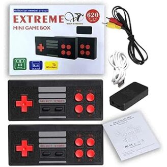 Mob electro Plug & Play Wireless HD 1080p TV Video Game for Kids (8 Bit Retro Built-in Games) for up to 2 Players HDMI Game Stick Dongle