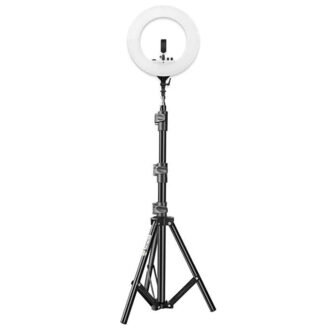 MobElectro Professional 46 CM (18" inch) Big LED Ring Light with 9 Feet Tripod Stand, 2 color modes Dimmable Lighting 96W